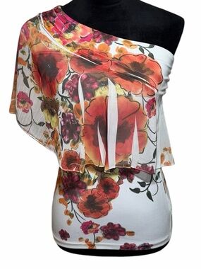 TwentyOne One Shoulder Colorful Top